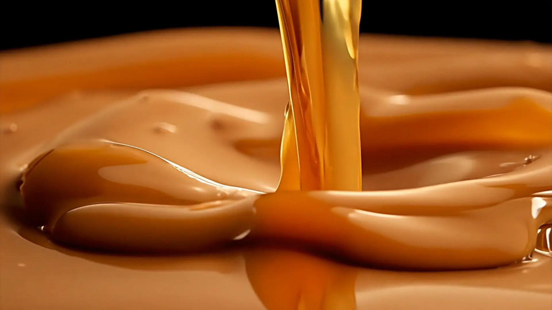 Rich Caramel Pour Stock Video Background for Food and Beverage Ads